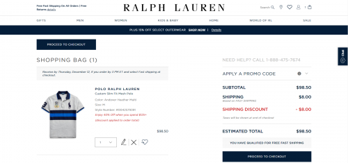 Polo Ralph Lauren using Buyandship 