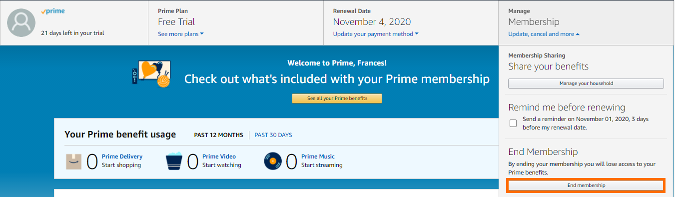 Free cancel prime to how trial my amazon How to