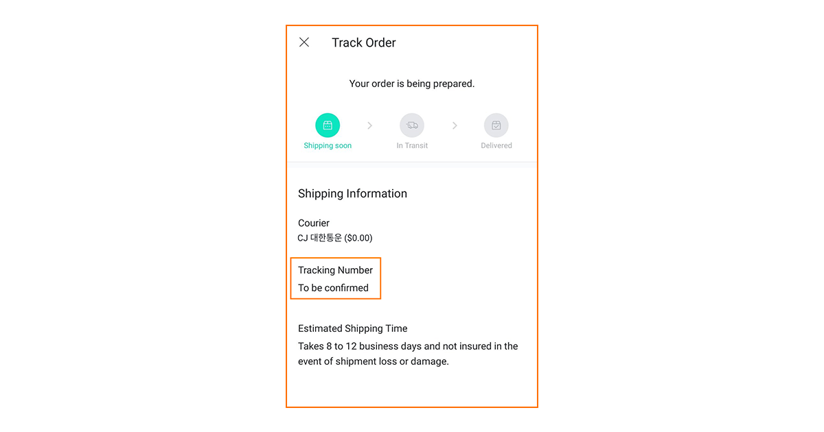 Step 07: Confirm Payment and Wait For Tracking No.