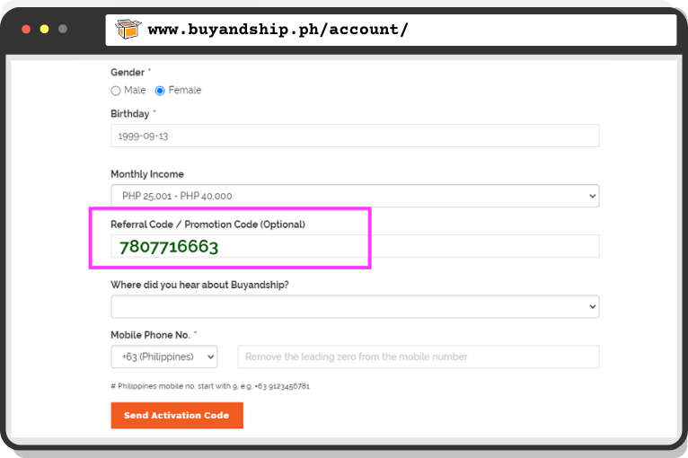 How to Input Referral Link