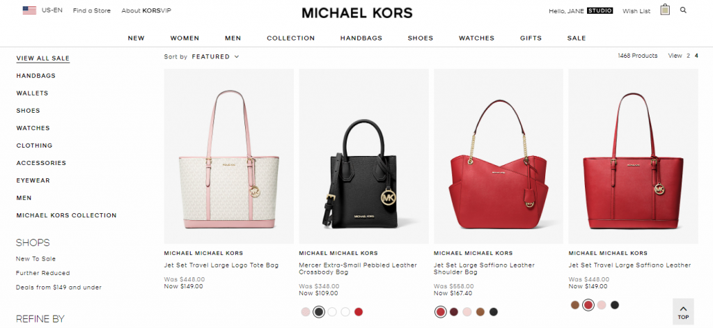 Michael Kors  Online Shop  Trunc