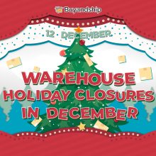 Warehouse Holiday Closures in December