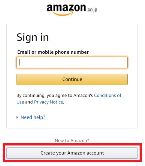 Amazon Japan Shopping Tutorial 5: sign in or create an amazon japan account