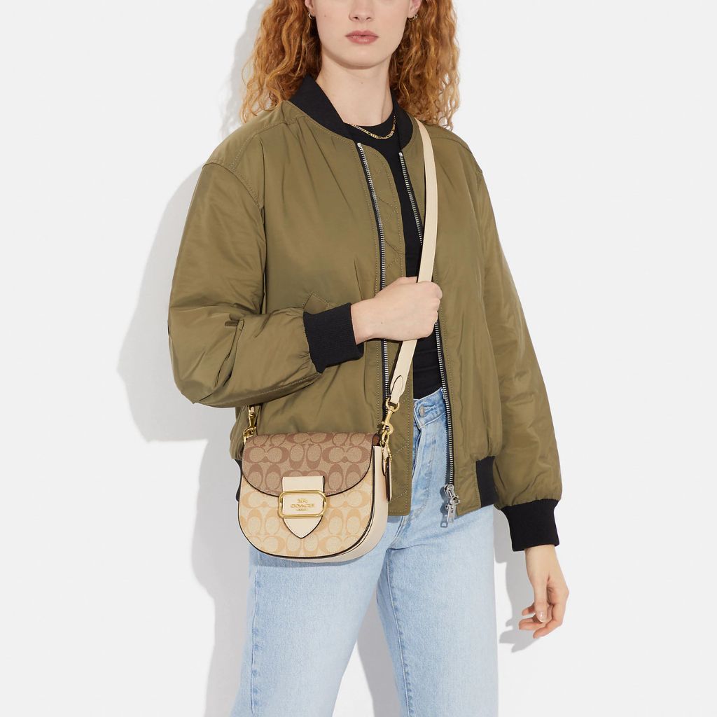Coach Morgan Saddle Bag In Blocked Signature Canvas