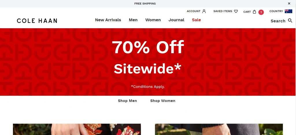 Cole Haan AU Shopping Tutorial 3: Visit Cole Haan Australia Main Site