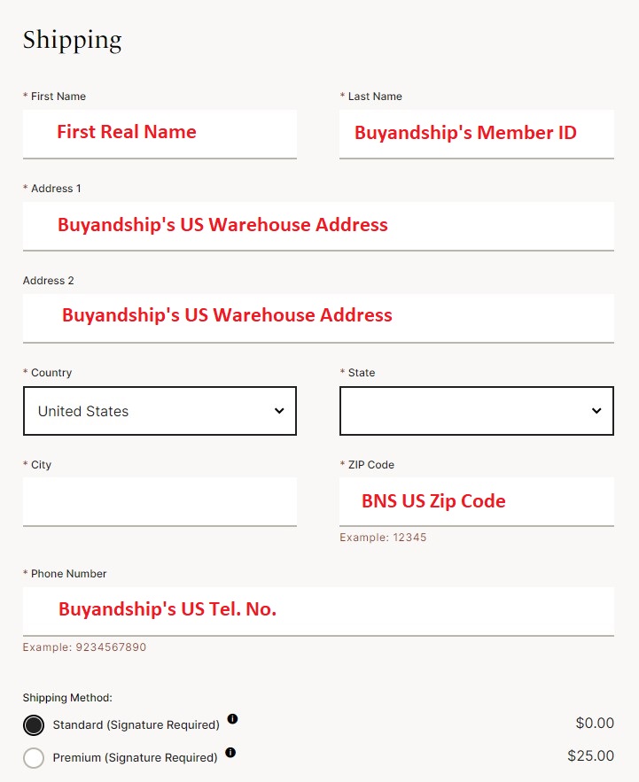 Citizen Shopping Tutorial 6: Enter Buyandship's US Warehouse Address