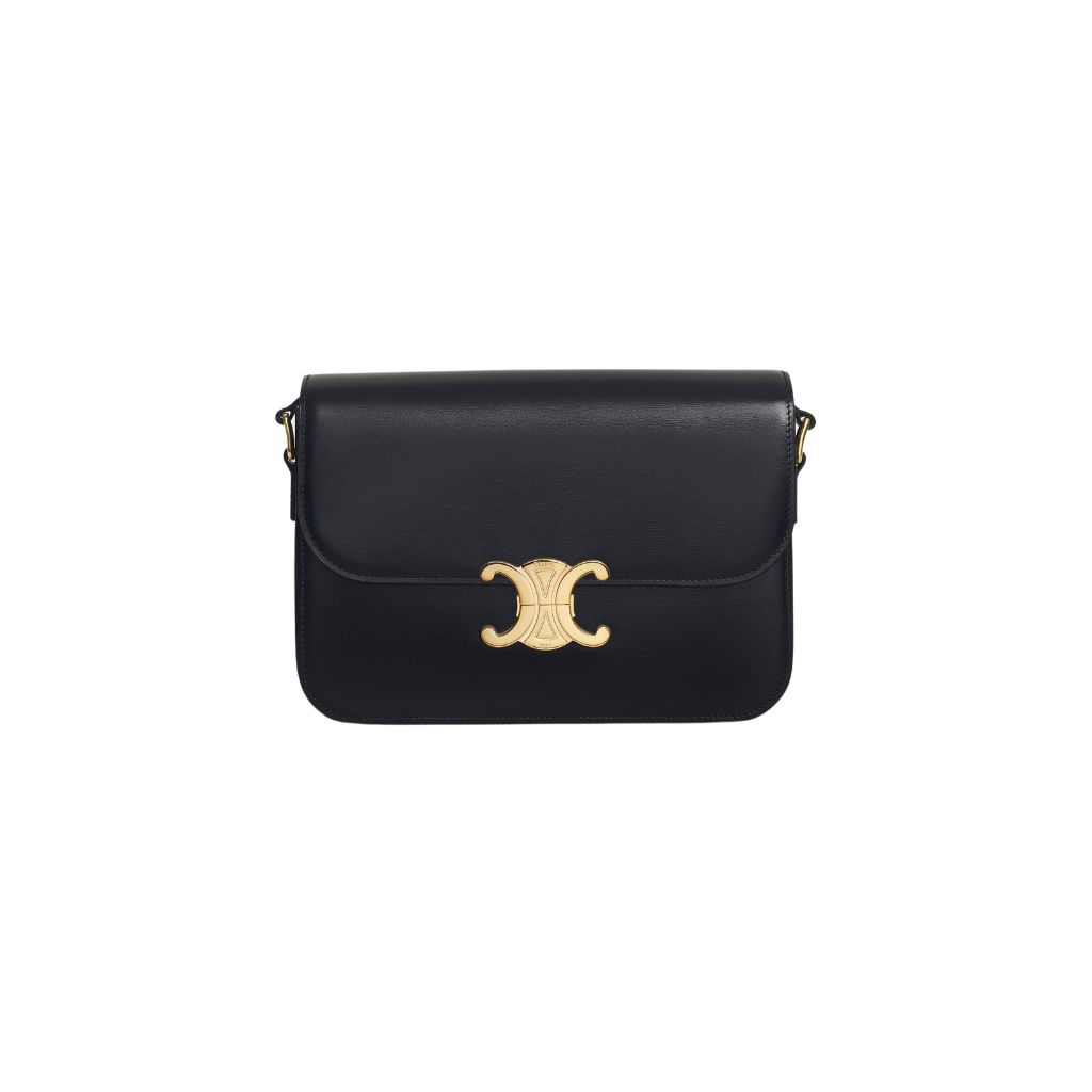 CELINE - Triomphe Leather Crossbody Shoulder Bag