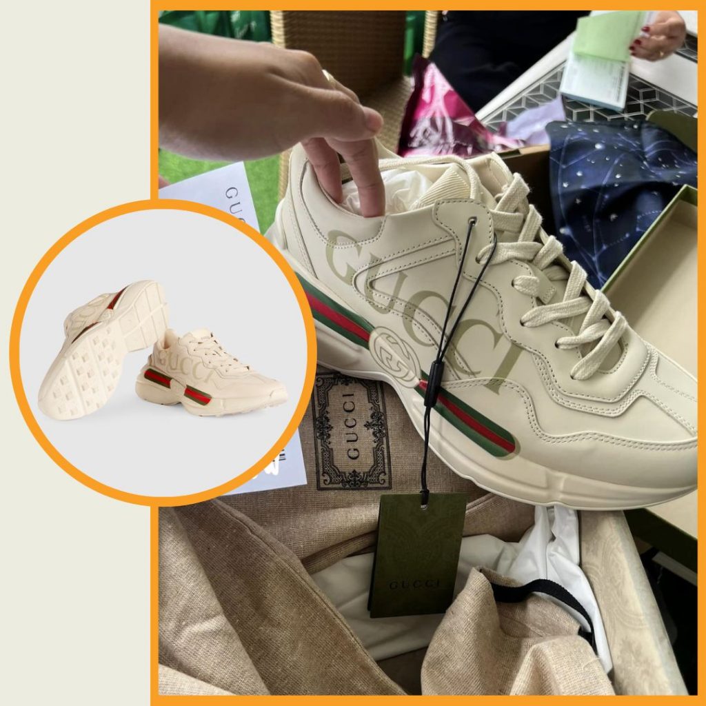 Gucci Rhyton Leather Sneakers GG