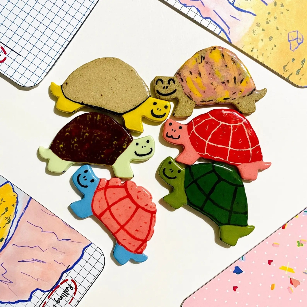Ceramic Turtle Magnet