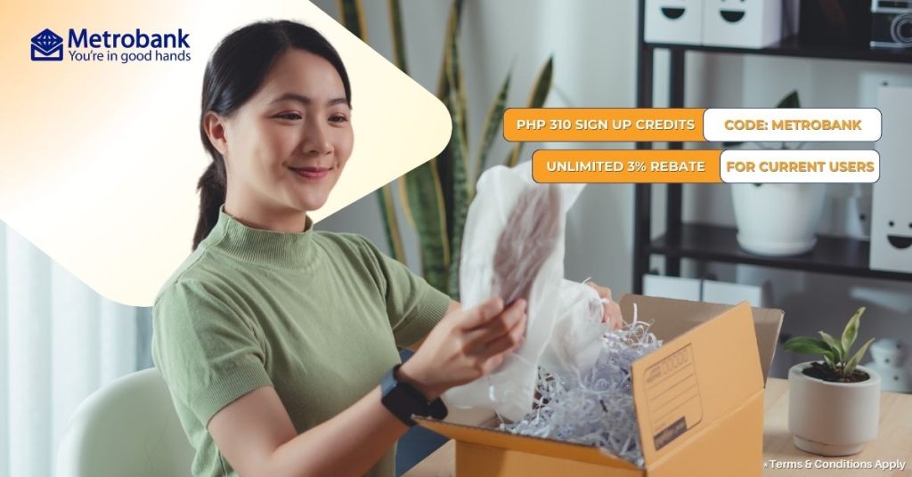 【Metrobank x Buy&Ship】Get PHP 310 Sign Up Credits and an Unlimited 3% Rebate in Shipping Credits!