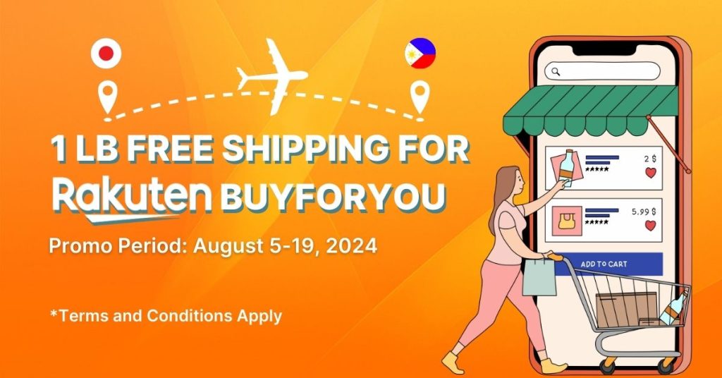 Enjoy 1lb of Free Shipping on Rakuten Japan Buyforyou Orders Worth Over PHP 4,000