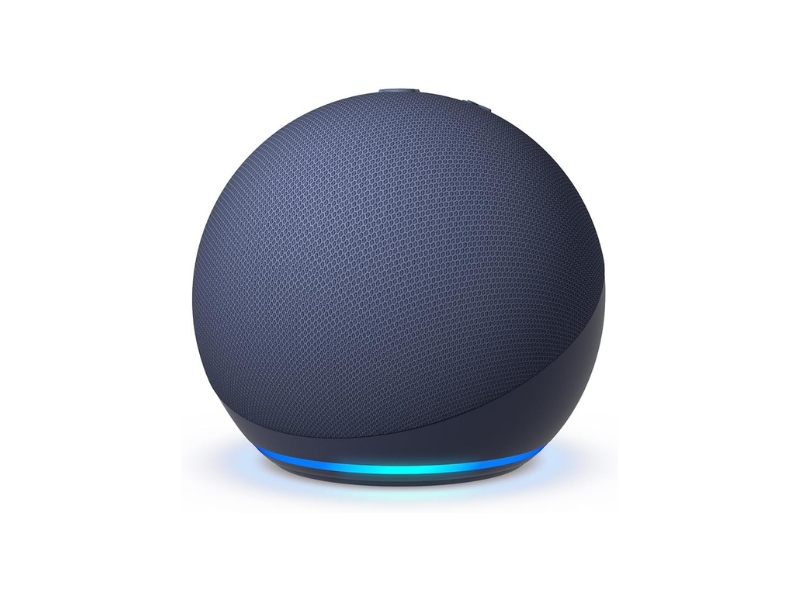 Amazon Echo Dot 5th generation smart speaker in Deep Sea Blue